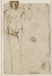 Verso: Estudio de un Herm, WA1965.47.5 de Raffaello Sanzio Raphael